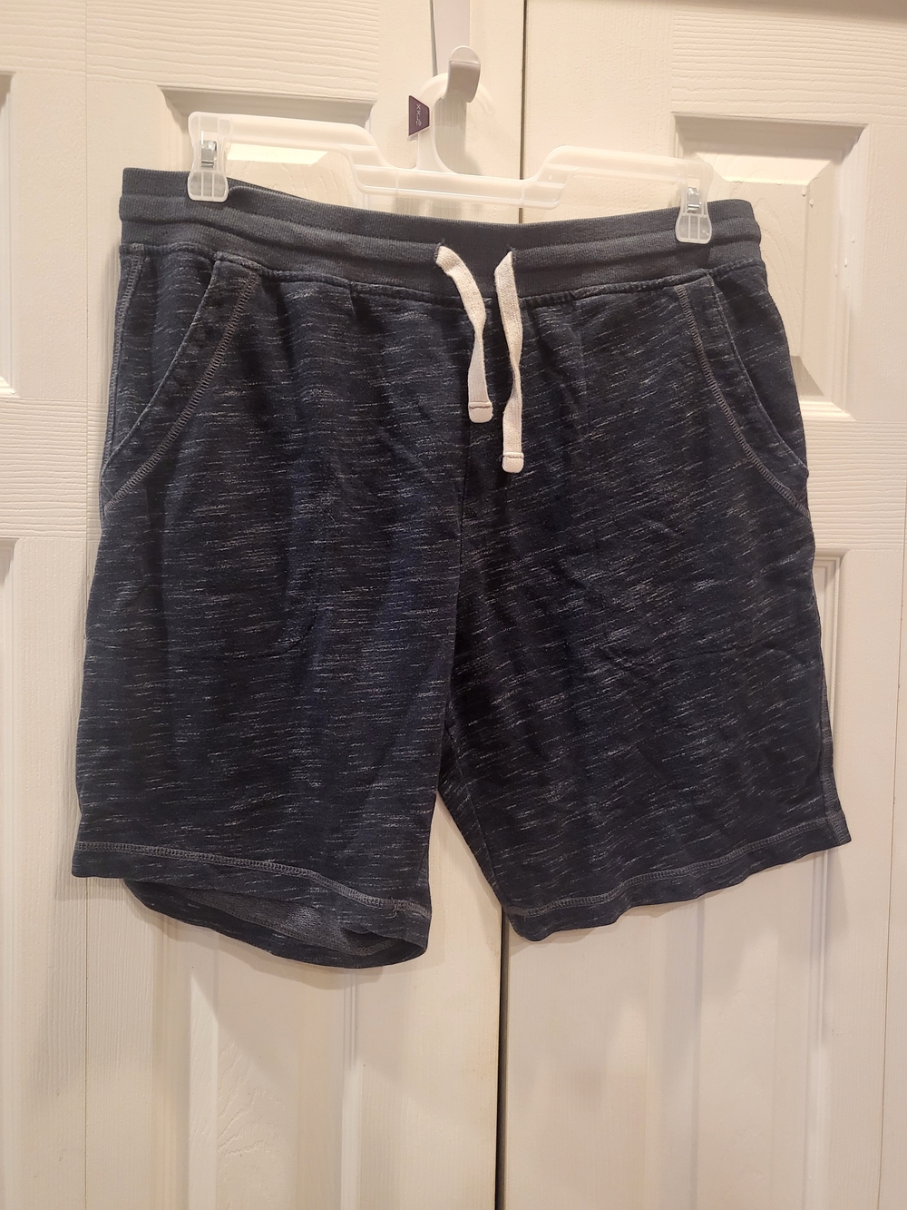 George men's navy blue heathered sweat shorts Large L